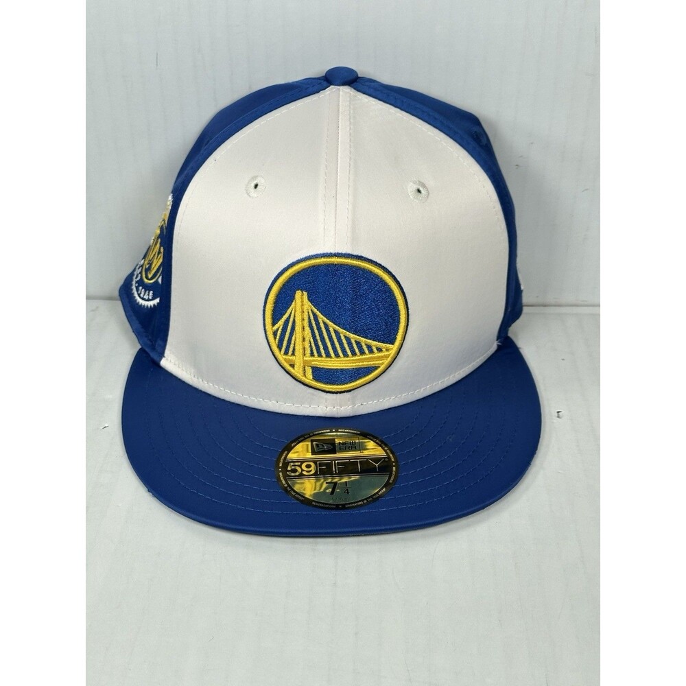 Size 7 1/4 New Era Golden State Warriors NBA 59FIFTY Satin Fitted Hat Cap NWT